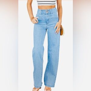 Sidefeel Women's Jeans High Waisted Straight Leg
